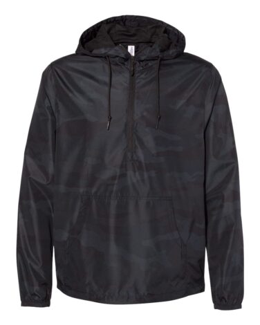 Independent Trading Co. Lightweight Quarter-Zip Windbreaker Pullover Jacket