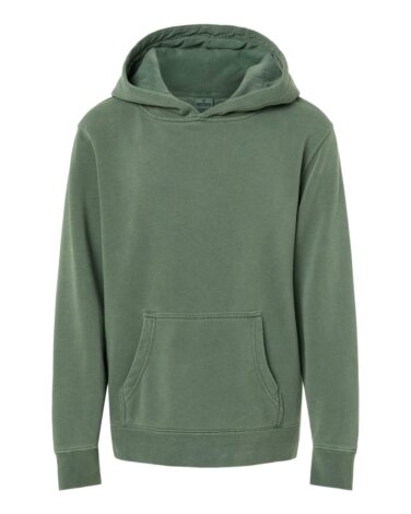 Independent Trading Co. Youth Midweight Pigment-Dyed Hooded Sweatshirt