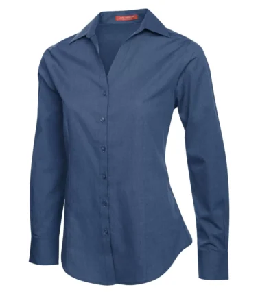 Coal Harbour® Textured Crosshatch Woven Ladies' Shirt