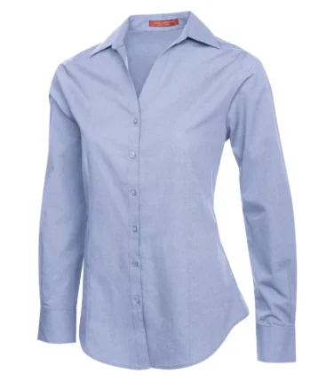 Coal Harbour® Textured Crosshatch Woven Ladies' Shirt
