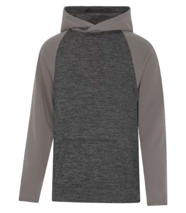 Atc™ Dynamic Heather Fleece Two Tone Hooded Youth Sweatshirt