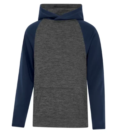 Atc™ Dynamic Heather Fleece Two Tone Hooded Youth Sweatshirt