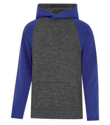 Atc™ Dynamic Heather Fleece Two Tone Hooded Youth Sweatshirt