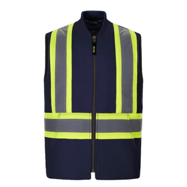 Canada Sportswear Men's Hi-vis Cotton Canvas Vest With Sherpa Lining