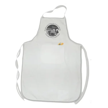 CAN_Polyester One Pocket Bib Apron White