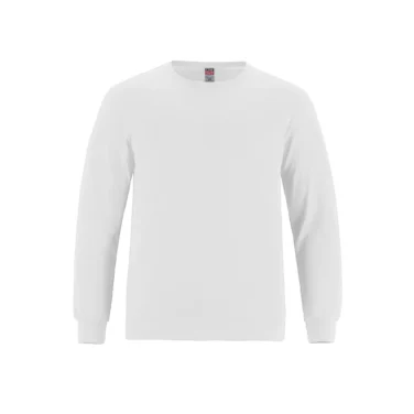 Canada Sportswear Men's Long Sleeve Crewneck Ring Spun Combed Cotton Tee