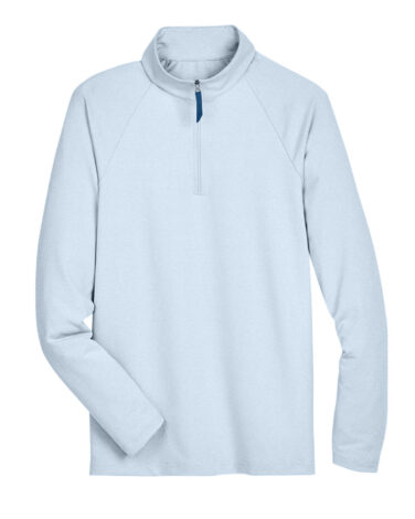Devon & Jones CrownLux Performance™ Men's Clubhouse Micro-Stripe Quarter-Zip