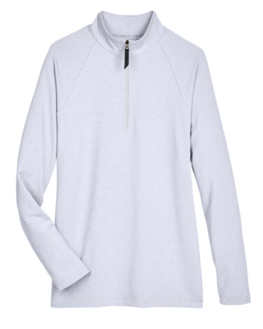 Devon & Jones CrownLux Performance™ Ladies' Clubhouse Micro-Stripe Quarter-Zip