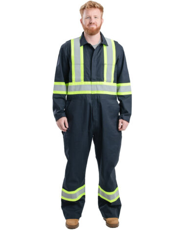 Berne Men's Safety Striped Gasket Unlined Coverall
