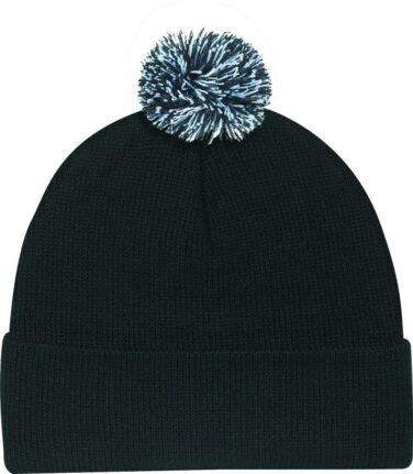 AJM Acrylic Cuff Toque (Pom Pom)