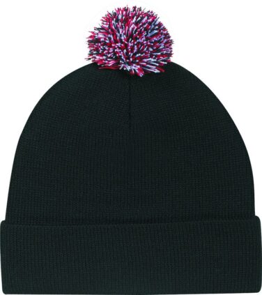 AJM Acrylic Cuff Toque (Pom Pom)