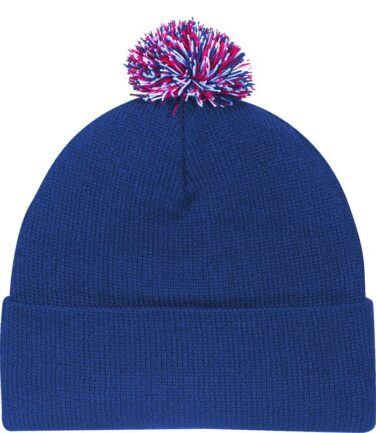 AJM Acrylic Cuff Toque (Pom Pom)