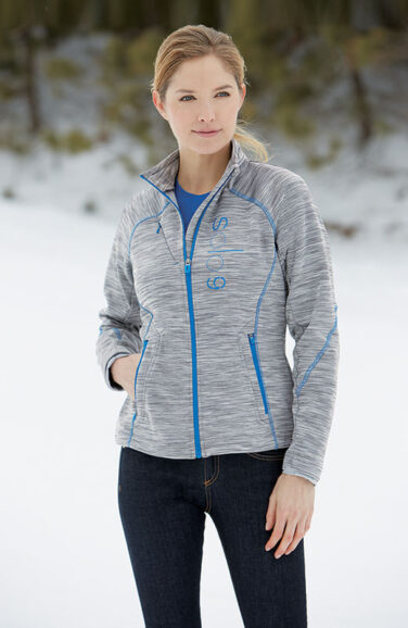 The North End Ladies' Flux Melange Bonded Fleece Jacket