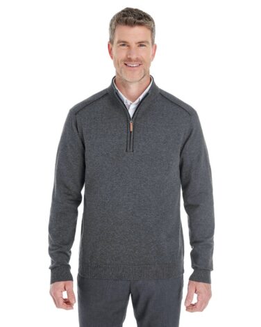Devon & Jones Men's Manchester Fully-Fashioned Half-Zip Sweater