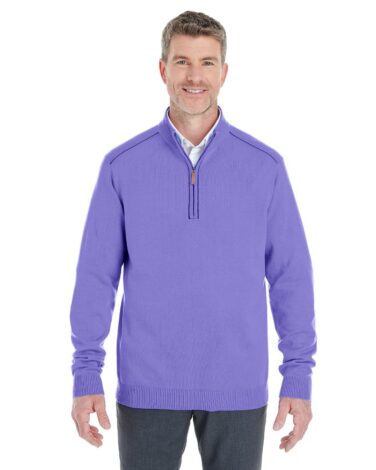 Devon & Jones Men's Manchester Fully-Fashioned Half-Zip Sweater