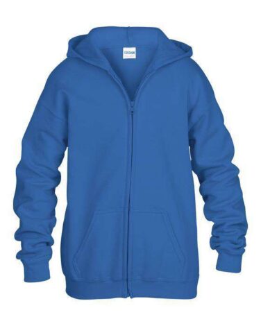 Gildan Heavy Blend Full Zip Hooded Youth Sweatshirt
