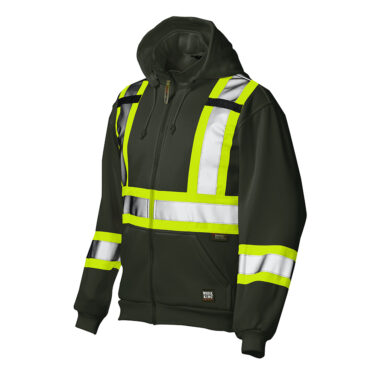 Work King Zip Front Safety Fleece Hoodie