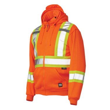 Work King Zip Front Safety Fleece Hoodie