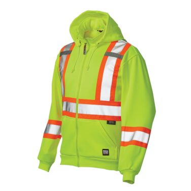 Work King Zip Front Safety Fleece Hoodie