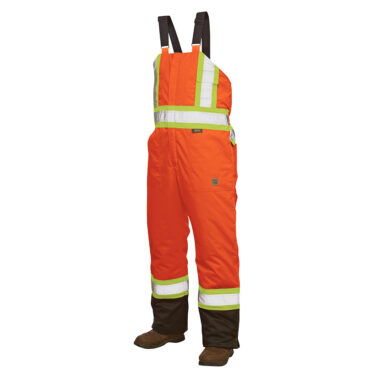 Work King Lined Safety Bib Overall